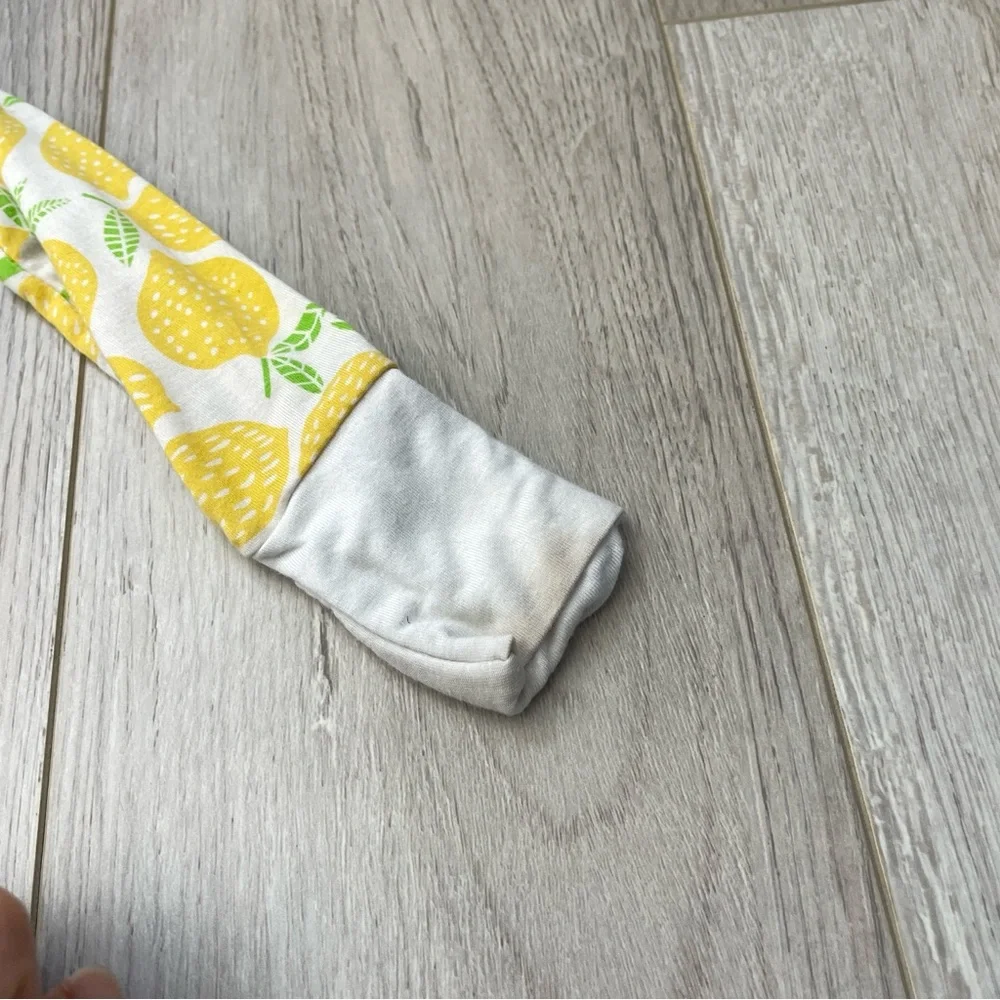 Little Sleepies Zippy bamboo lemon print baby Blue (size 3-6 months) sleep fruit